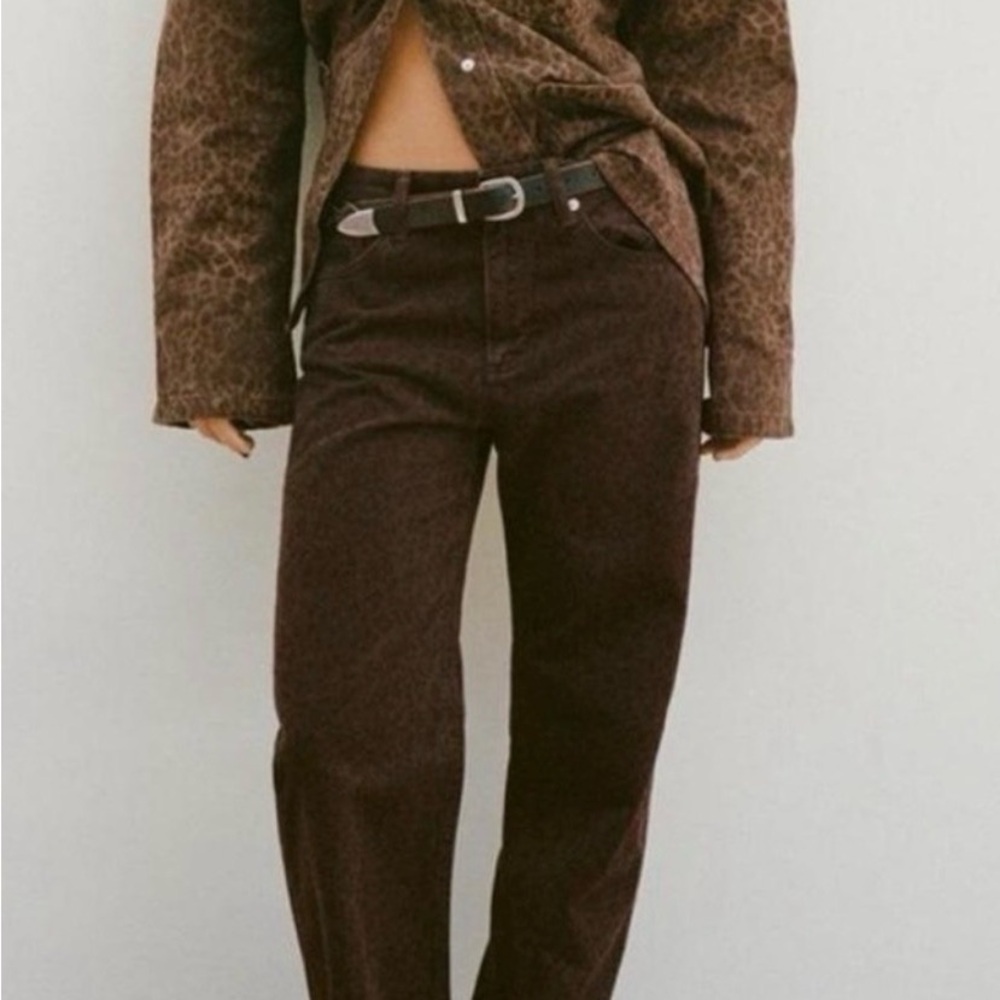 Zara Brown Wide Leg Pants